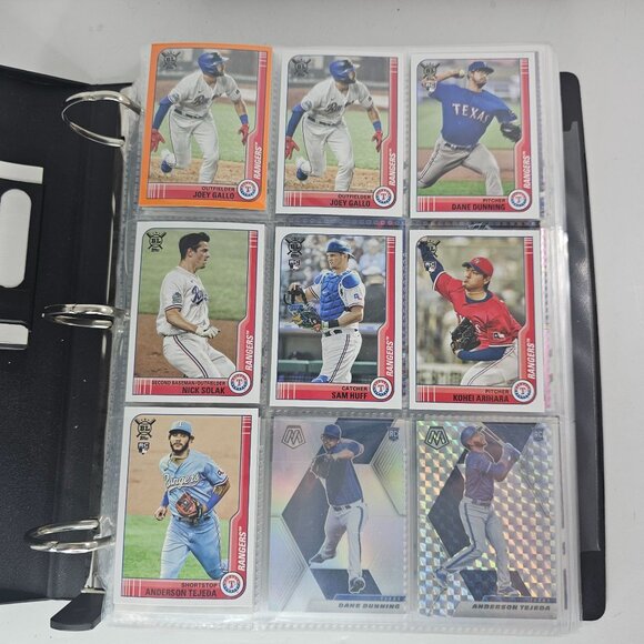 Texas Rangers Baseball Card Collection In Binder 54 Sleeves of Cards - Picture 3 of 16
